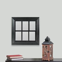 Northlight 17" Black Contemporary Square Rectangular Wall Mirror