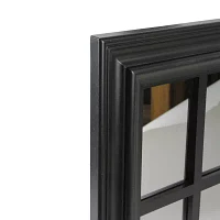 Northlight 17" Black Contemporary Square Rectangular Wall Mirror