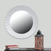 Northlight 20" White Fluted Waves Wall Mirror