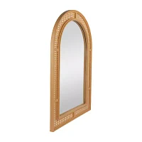 Northlight 36" Arched Lattice Weaved Wall Mirror