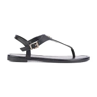 New York & Company Womens Nari T-Strap Flat Sandals