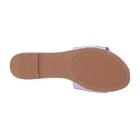 New York & Company Womens Adelle Adjustable Strap Flat Sandals