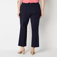 Liz Claiborne-Plus Audra Womens Curvy Fit Straight Trouser