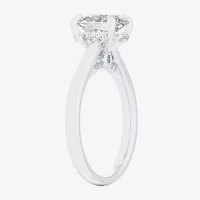 (G-H / Si1-Si2) Womens 3 1/4 CT. T.W. Lab Grown White Diamond 14K Gold Oval Solitaire Engagement Ring