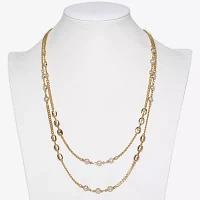 Mixit Gold Tone White Gold Tone Strand Necklace