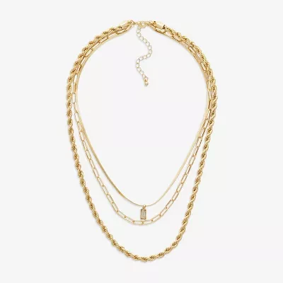 Mixit Hypoallergenic Gold Tone Gold Tone Strand Necklace