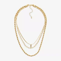 Mixit Hypoallergenic Gold Tone Gold Tone Strand Necklace