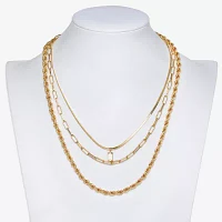 Mixit Hypoallergenic Gold Tone Gold Tone Strand Necklace