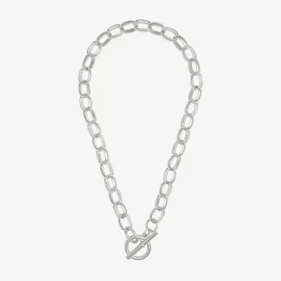 Bold Elements Silver Tone Chain Necklace