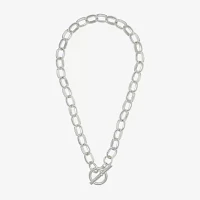 Bold Elements Silver Tone Chain Necklace
