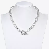 Bold Elements Silver Tone Chain Necklace