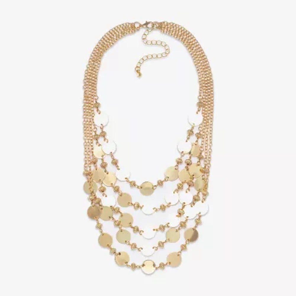 Bold Elements Gold Tone Statement Necklace