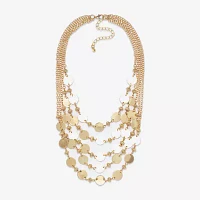 Bold Elements Gold Tone Statement Necklace