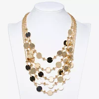 Bold Elements Gold Tone Statement Necklace