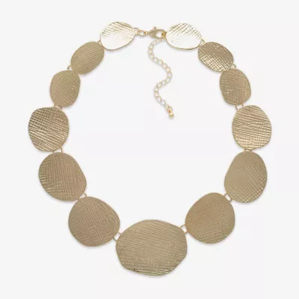 Bold Elements Gold Tone Collar Necklace