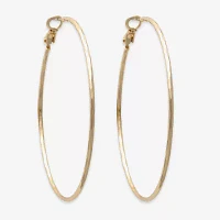 Bold Elements Gold Tone 2.3mm Hoop Earrings