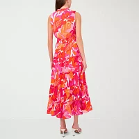 MSK Womens Sleeveless Floral Maxi Dress