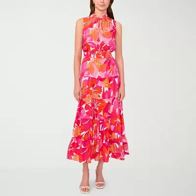 MSK Womens Sleeveless Floral Maxi Dress