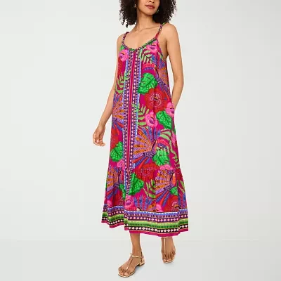Sam And Jess Womens Sleeveless Floral Shift Dress