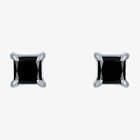 1/2 CT. T.W. Natural Black Diamond 10K White Gold 4mm Stud Earrings