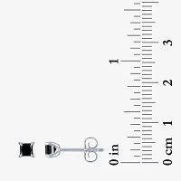 1/2 CT. T.W. Natural Black Diamond 10K White Gold 4mm Stud Earrings