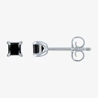 1/2 CT. T.W. Natural Black Diamond 10K White Gold 4mm Stud Earrings