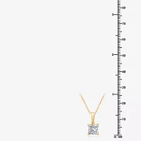 Womens 1 CT. Lab Grown White Diamond 14K White Gold 18 Inch Pendant Necklace