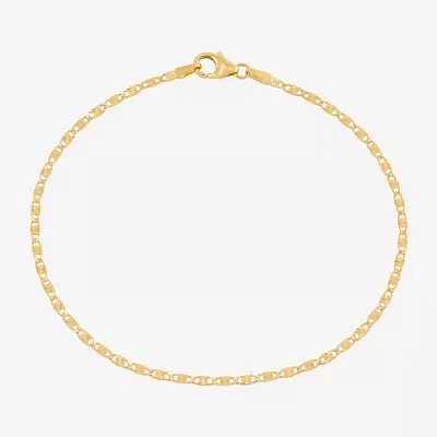 Made in Italy 10K Gold 7.5 Inch Solid Fashion Chain Bracelet
