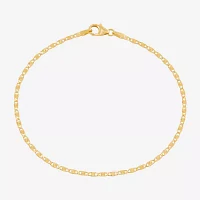Made in Italy 10K Gold 7.5 Inch Solid Fashion Chain Bracelet