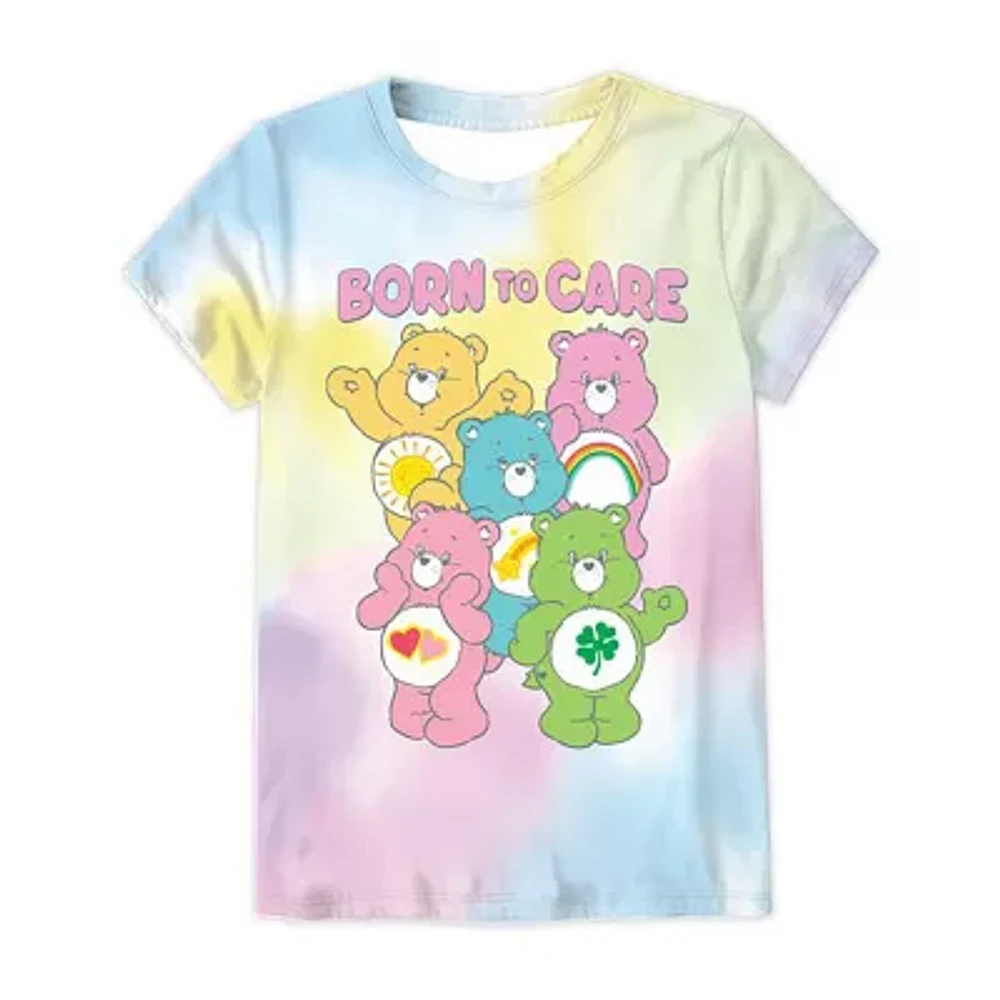Little & Big Girls Crew Neck Short Sleeve Care Bears Graphic T-Shirt