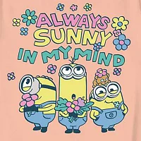 Little & Big Girls Crew Neck Short Sleeve Minions Graphic T-Shirt