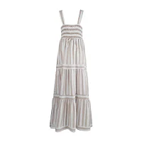 Speechless Big Girls Sleeveless Striped Maxi Dress