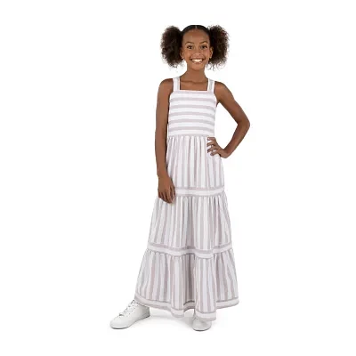 Speechless Big Girls Sleeveless Striped Maxi Dress
