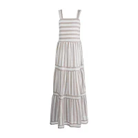Speechless Big Girls Sleeveless Striped Maxi Dress