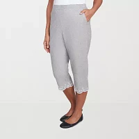 Alfred Dunner Crystal Springs Womens Capri Pants