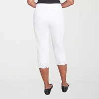 Alfred Dunner Crystal Springs Womens Capri Pants