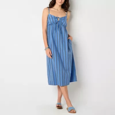 a.n.a Womens Sleeveless Striped Sundress