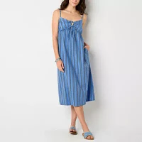 a.n.a Womens Sleeveless Striped Sundress