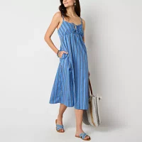 a.n.a Womens Sleeveless Striped Sundress