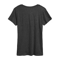 Womens Crew Neck Short Sleeve Graphic T-Shirt