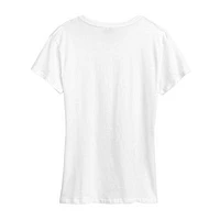 Womens Crew Neck Short Sleeve Graphic T-Shirt