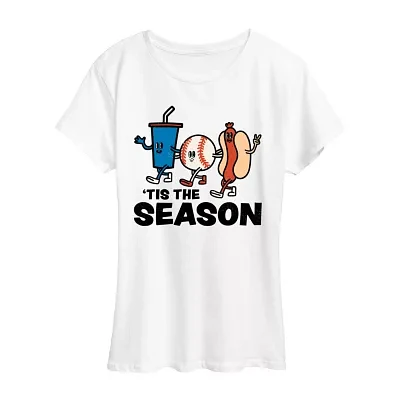 Womens Crew Neck Short Sleeve Graphic T-Shirt