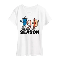 Womens Crew Neck Short Sleeve Graphic T-Shirt