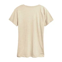 Womens Crew Neck Short Sleeve Graphic T-Shirt