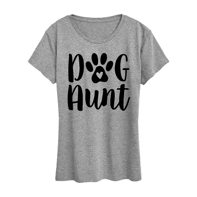 Womens Crew Neck Short Sleeve Graphic T-Shirt