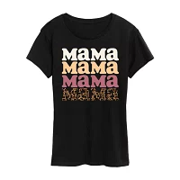 Womens Crew Neck Short Sleeve Graphic T-Shirt