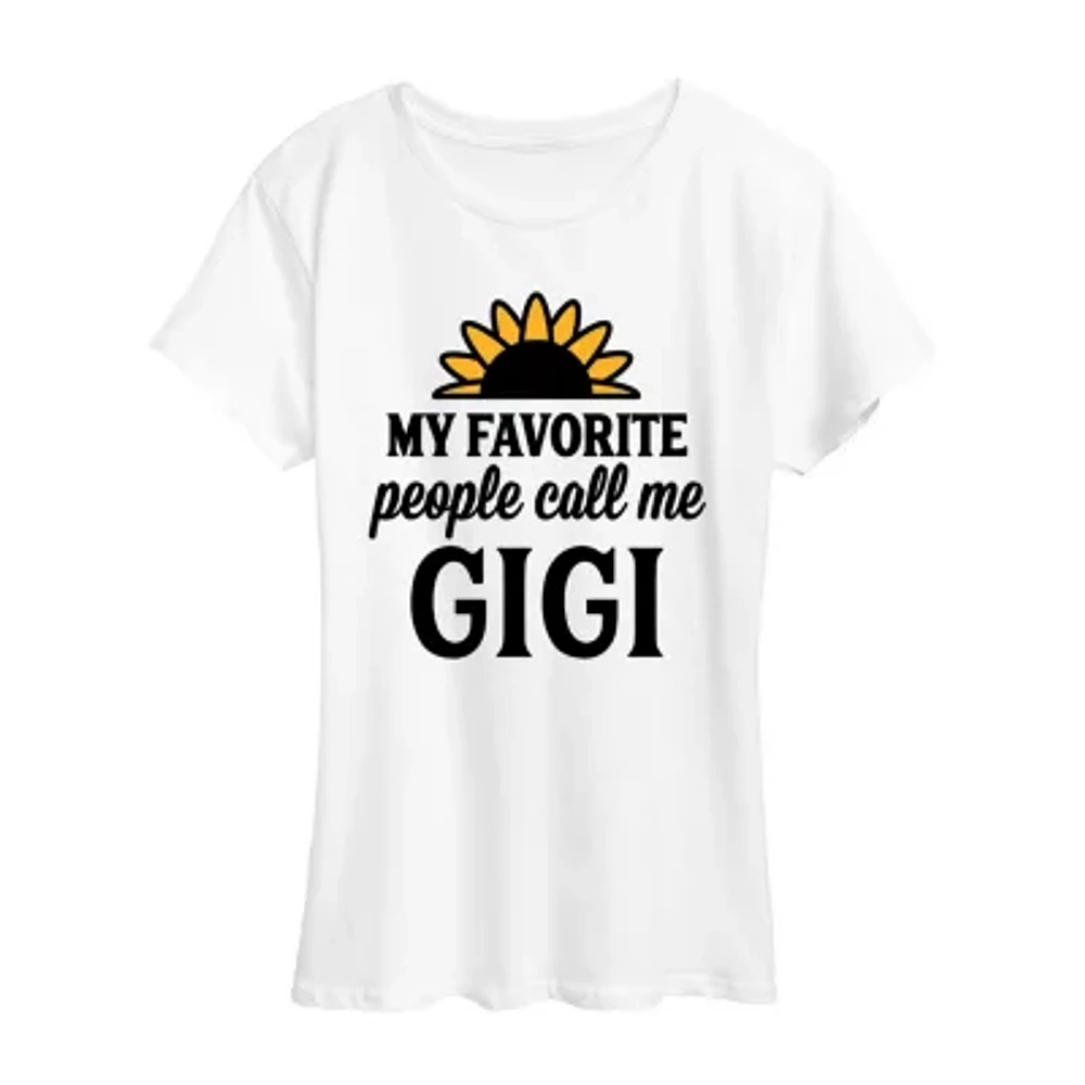 Womens Crew Neck Short Sleeve Graphic T-Shirt