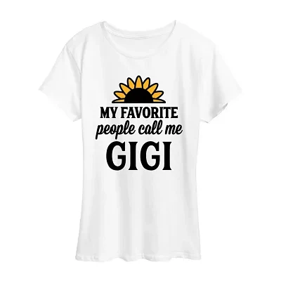 Womens Crew Neck Short Sleeve Graphic T-Shirt
