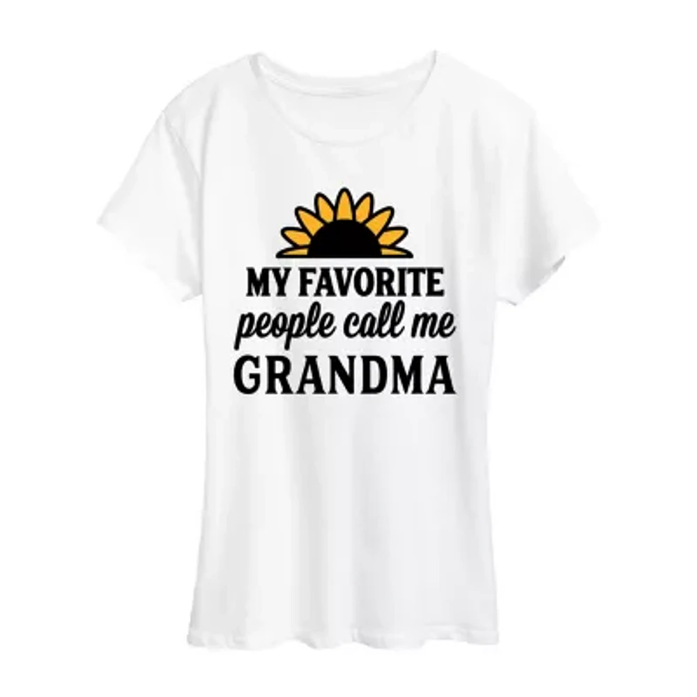 Womens Crew Neck Short Sleeve Graphic T-Shirt