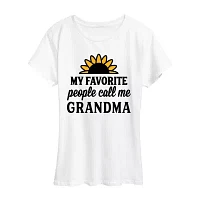 Womens Crew Neck Short Sleeve Graphic T-Shirt